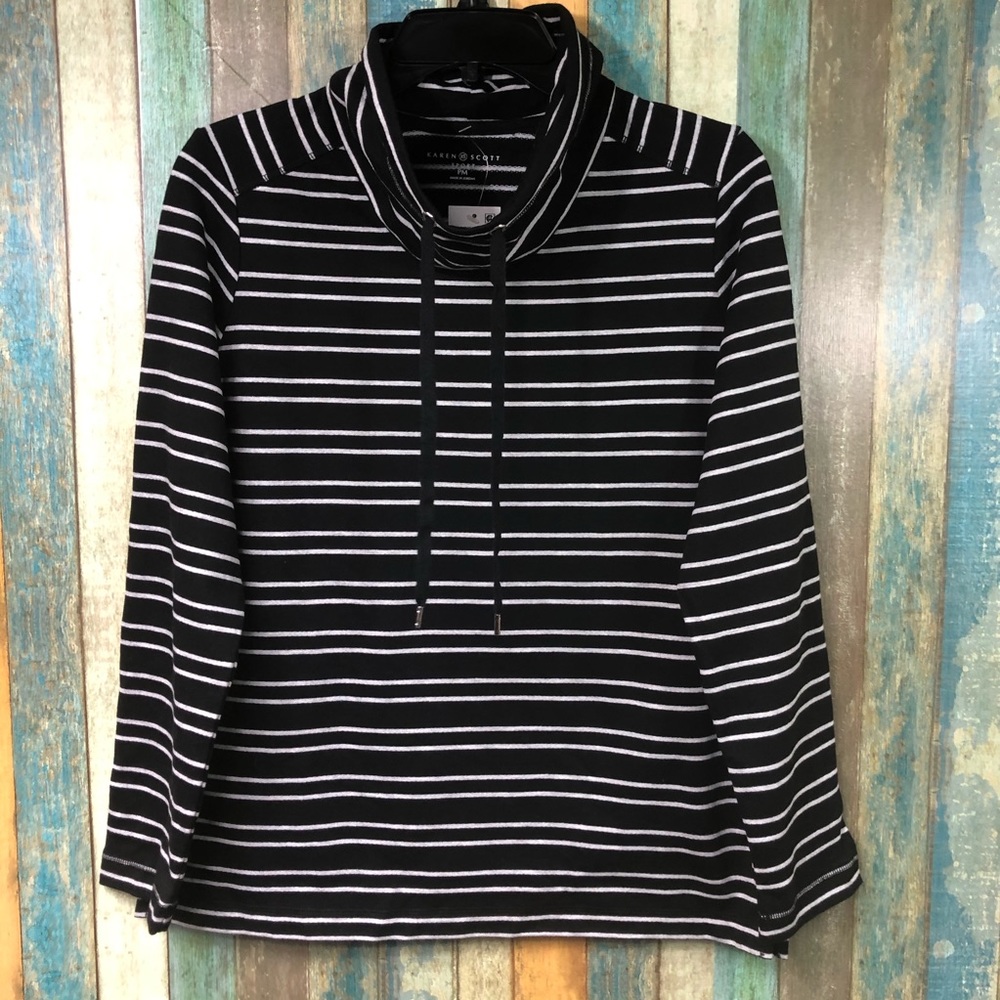 Karen Scott Funnel Neck Top